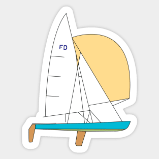 Flying Dutchman Sailboat Sticker